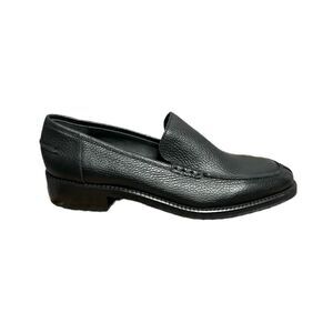 NEW Rachel Comey black pebbled leather chunky block heel loafers size 10
